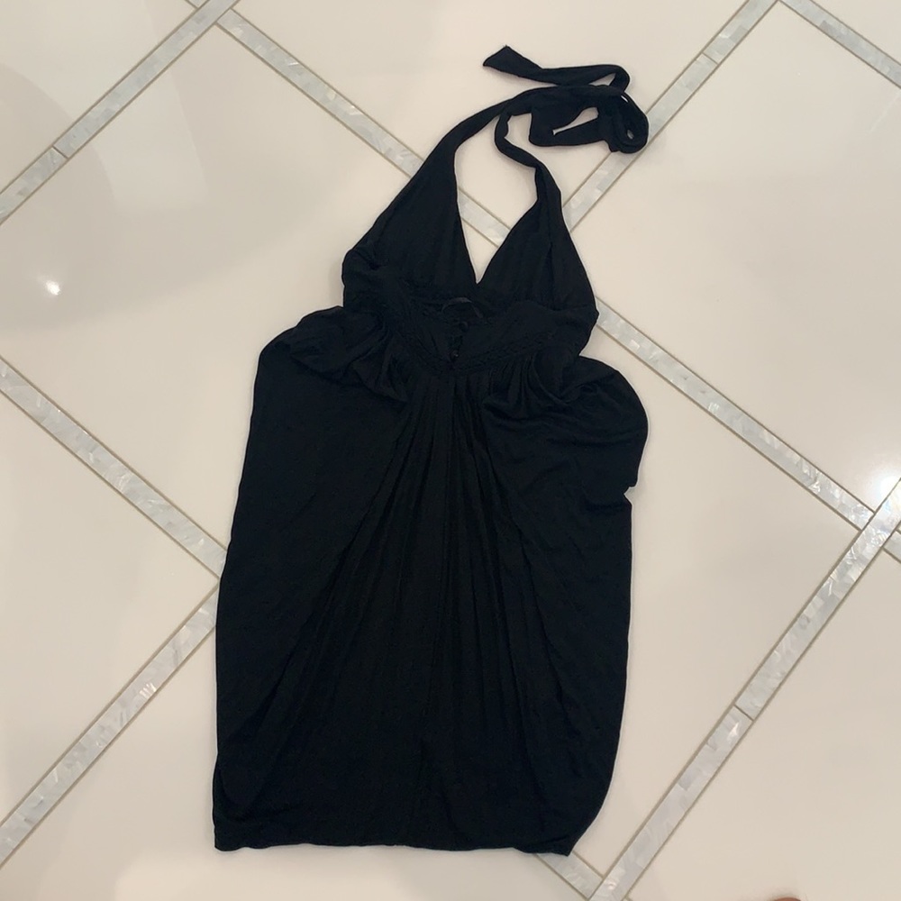 Ted Baker like new halter pleat dress